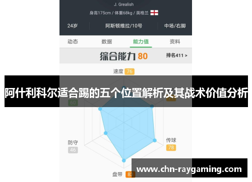 阿什利科尔适合踢的五个位置解析及其战术价值分析